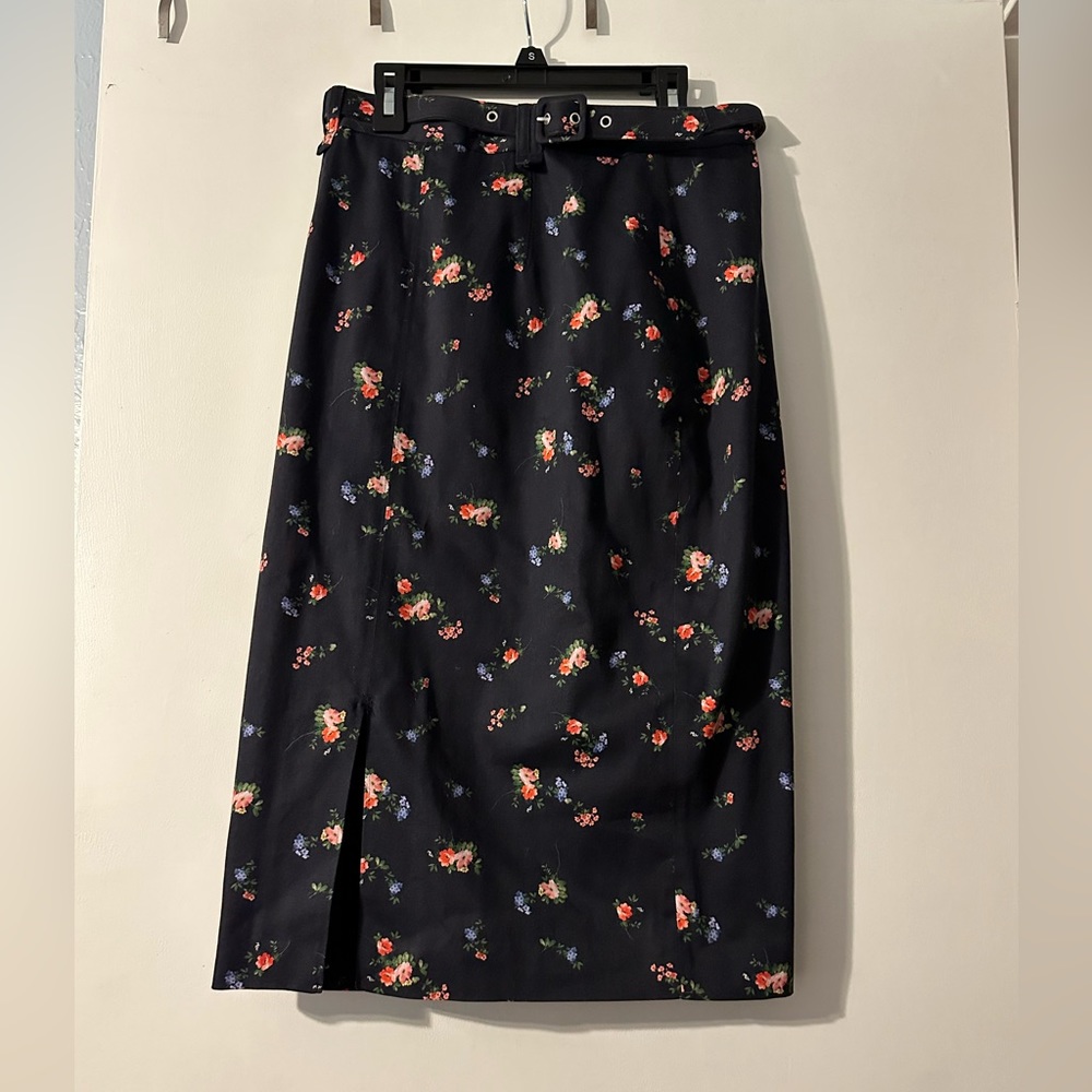 Blue flowered skirt